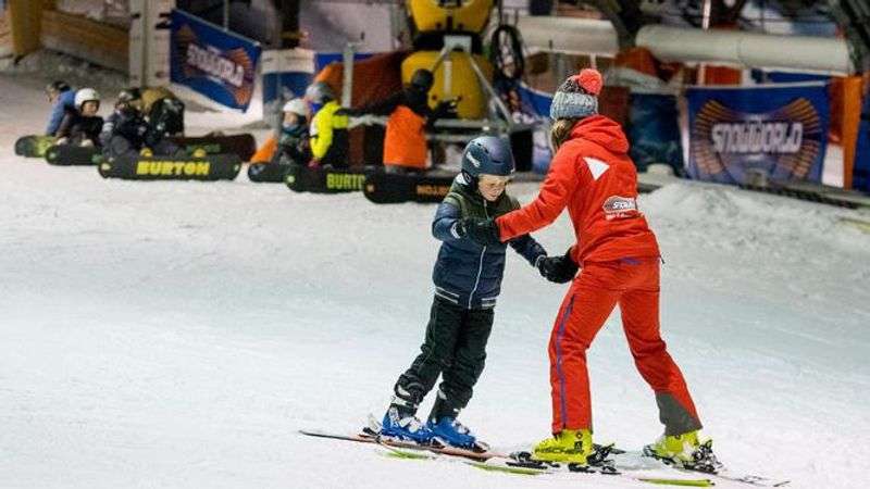 Enjoy skiing or snowboarding at SnowWorld