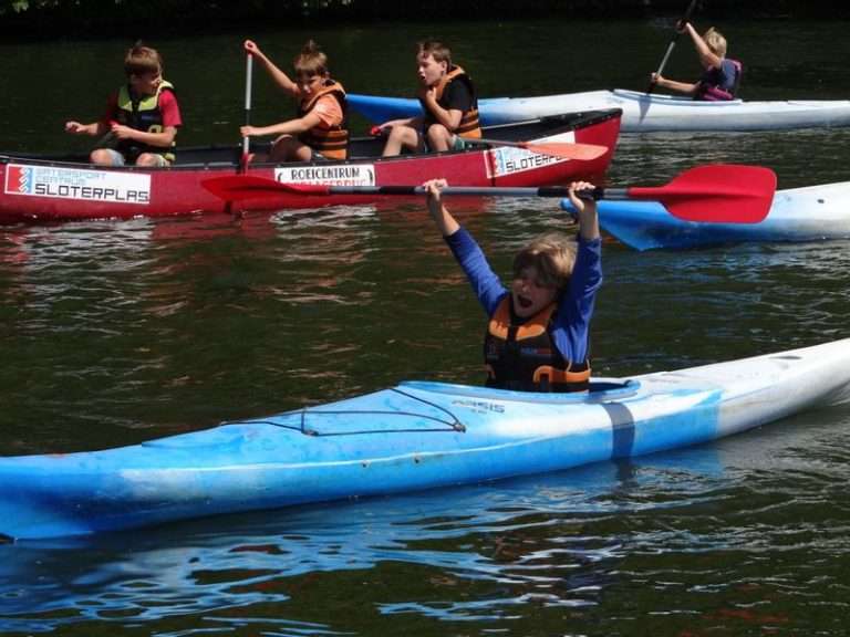 Canoe party at Watersportcentrum Sloterplas