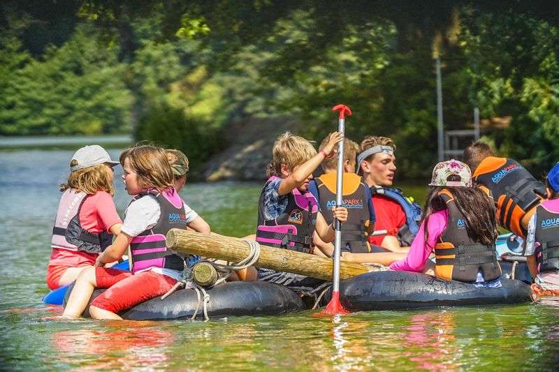 Kinderfeestje vlotten bouwen bij Watersportcentrum Sloterplas