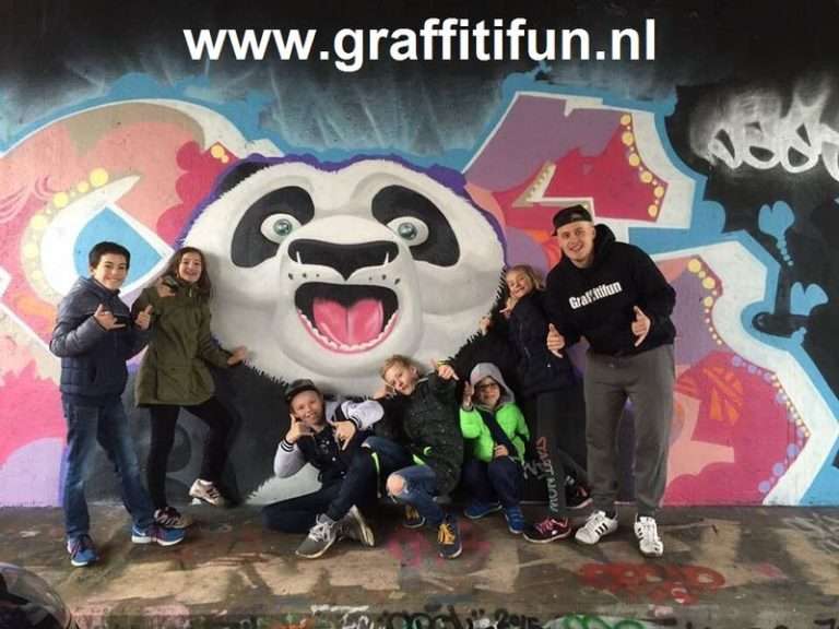 Graffitifun kinderfeestje: graffiti feestje in Amsterdam