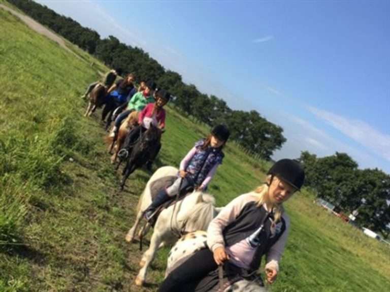 Walking with pony at Stal Oostwal in Broek in Waterland